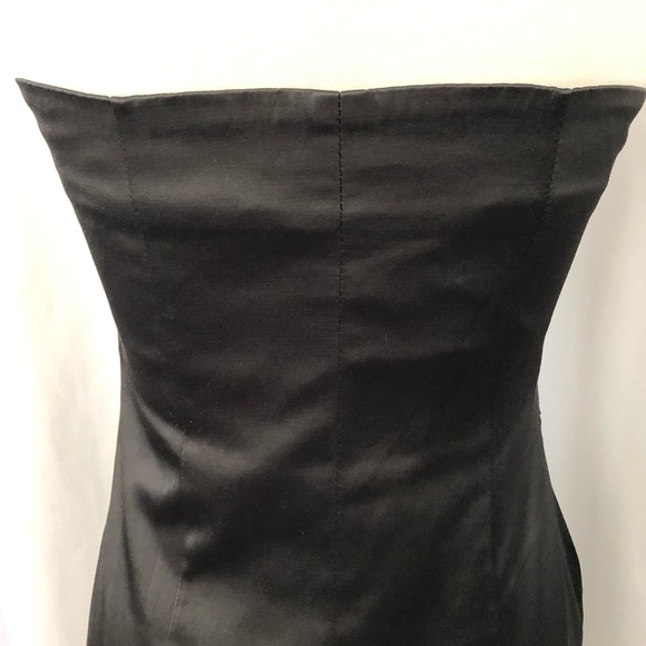 BLQMKT Blaque Market Strapless Mini Dress with Faux Leather Striped Trim - Picture 5 of 7